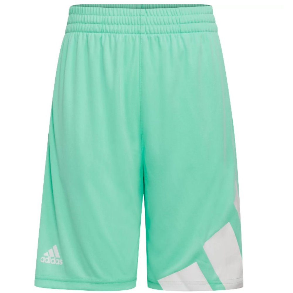 Adidas - Boys' Elastic Waistband Activewear Shorts (Mint Green)